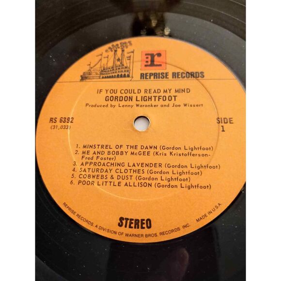 Gordon Lightfoot If You Could Read My Mind 1970 Reprise RS 6392 LP - Picture 4 of 6